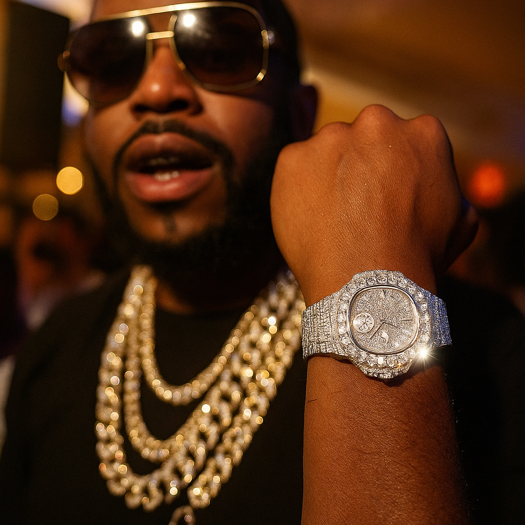 Iced-Out Watch – Wrist Watch for Men + FREE GIFT