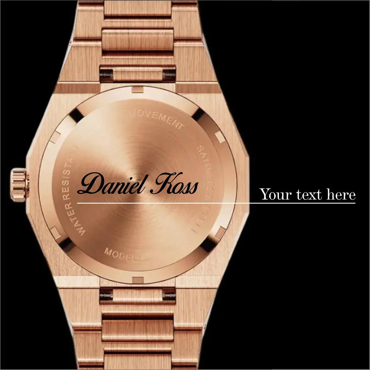 Shiny Gold Men's Watch - Men's Watch with Sparkling Accents.