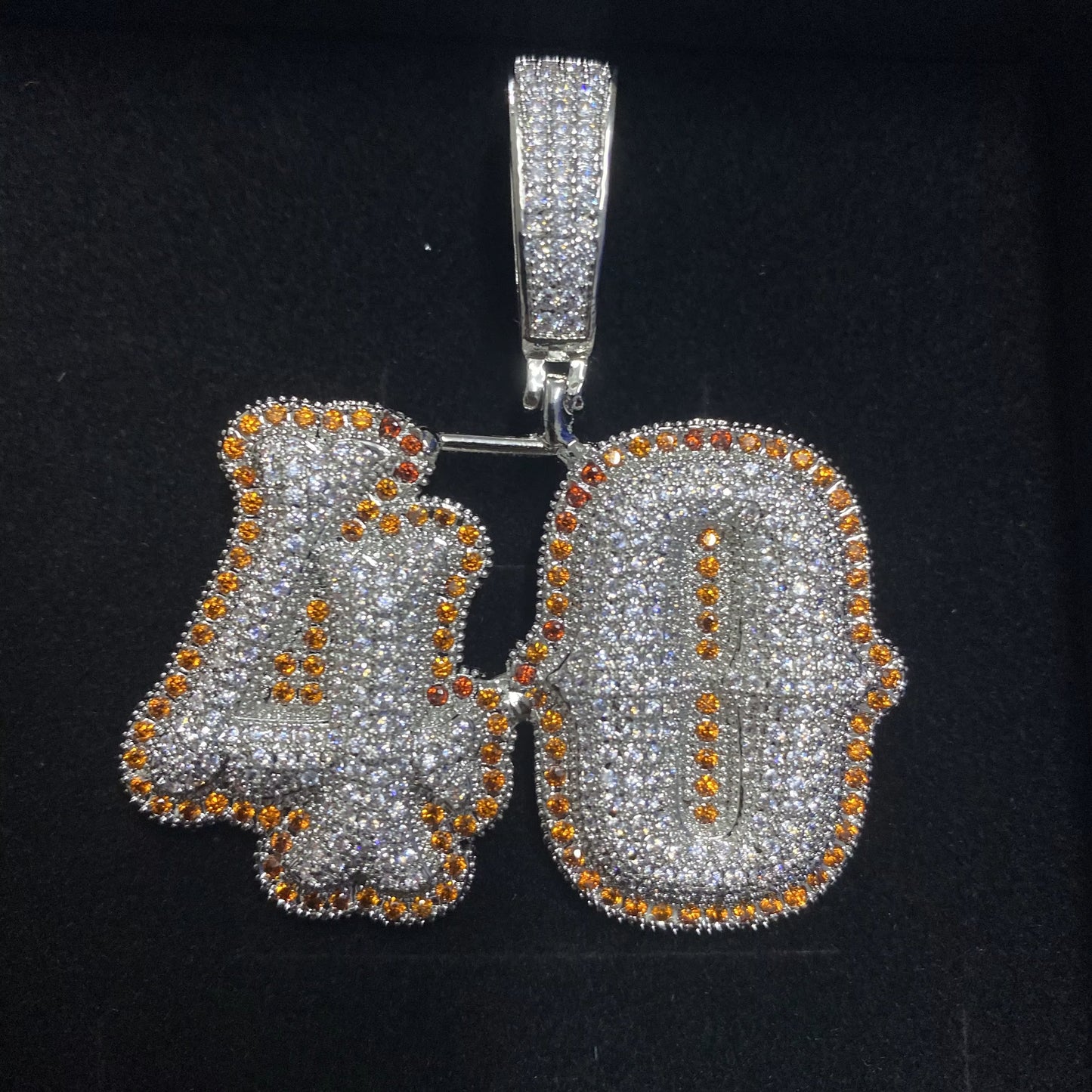 Custom Drip Letter Pendant – Personalized Hip-Hop Necklace with LuxGlow™ Stones
