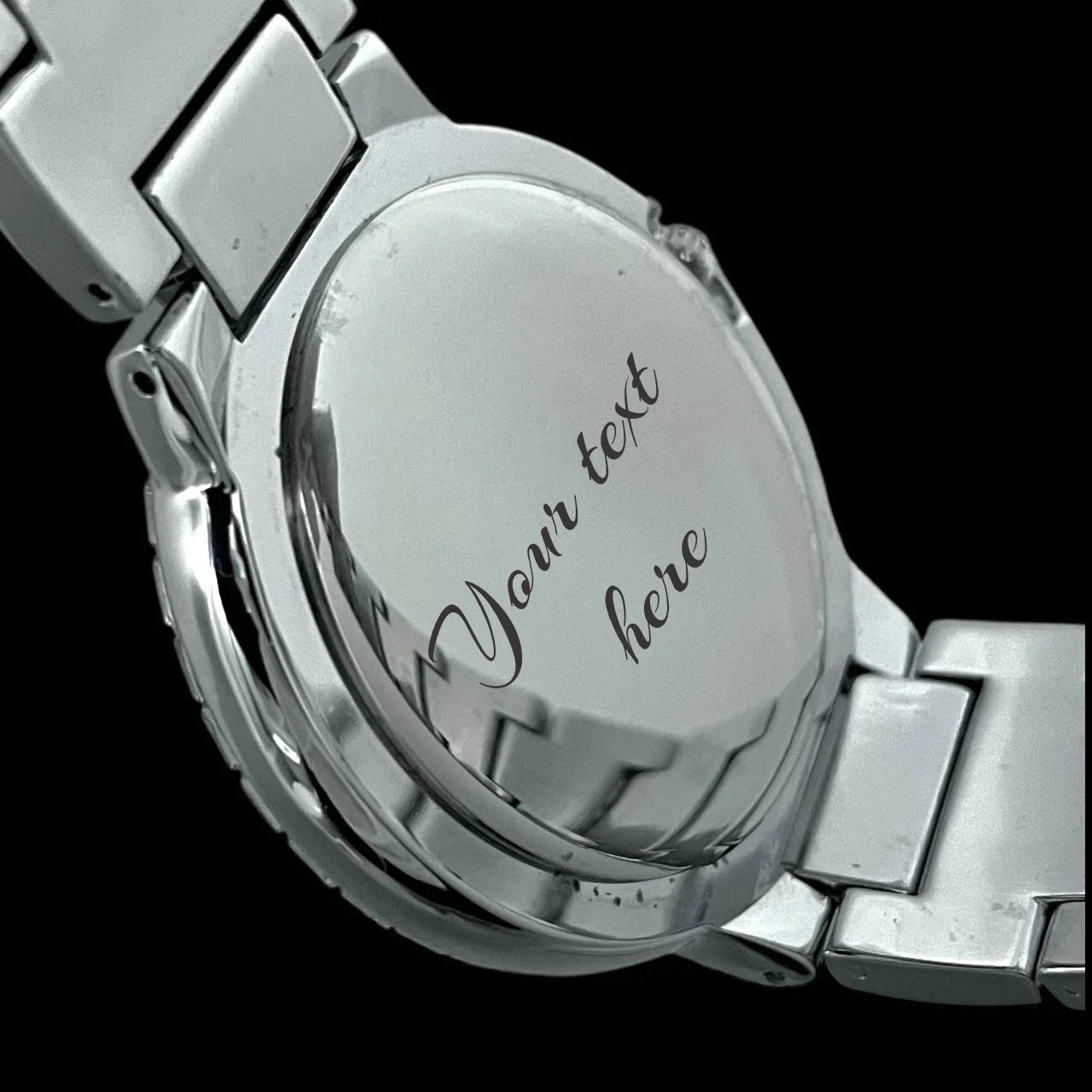 32mm Round Dial, Silver Stainless Steel LuxGlow™ Iced Out Men's Watch