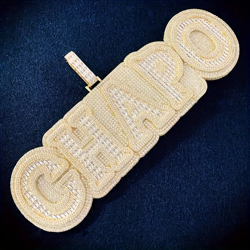 Custom Iced-Out Pendant – Personalized Hip-Hop Name Necklace with LuxGlow™ Stones