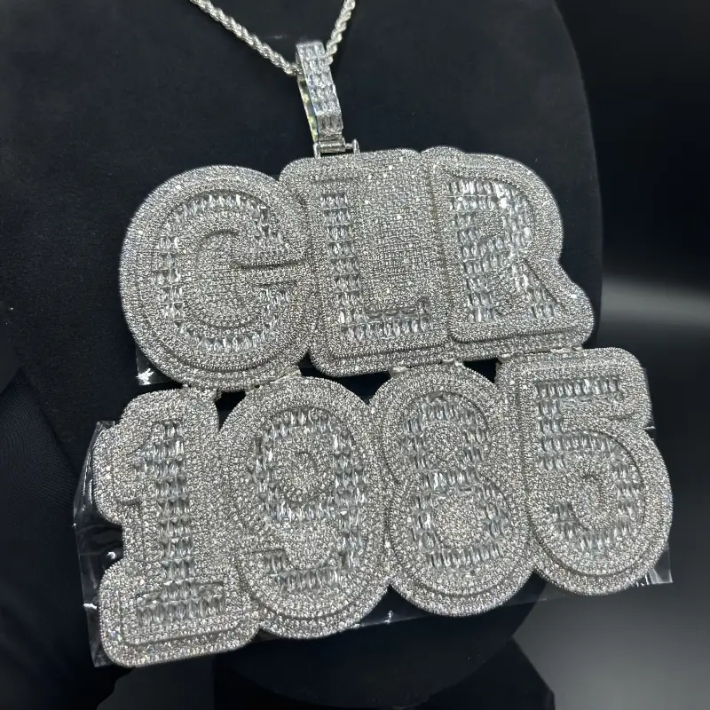 Custom Iced-Out Pendant – Personalized Hip-Hop Name Necklace with LuxGlow™ Stones