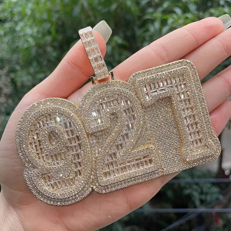 Custom Iced-Out Pendant – Personalized Hip-Hop Name Necklace with LuxGlow™ Stones