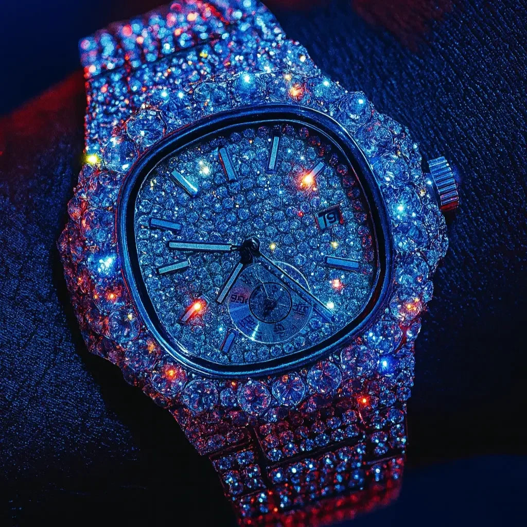 Iced-Out Watch – Wrist Watch for Men + FREE GIFT