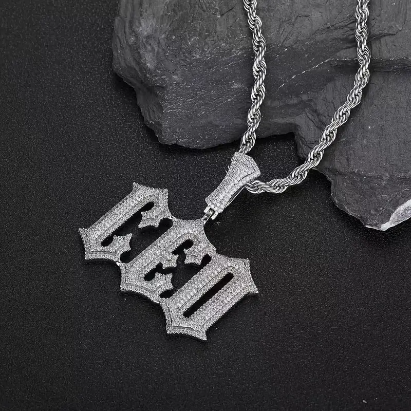 Custom Name Pendant – Iced-Out Necklace with LuxGlow™ Stones