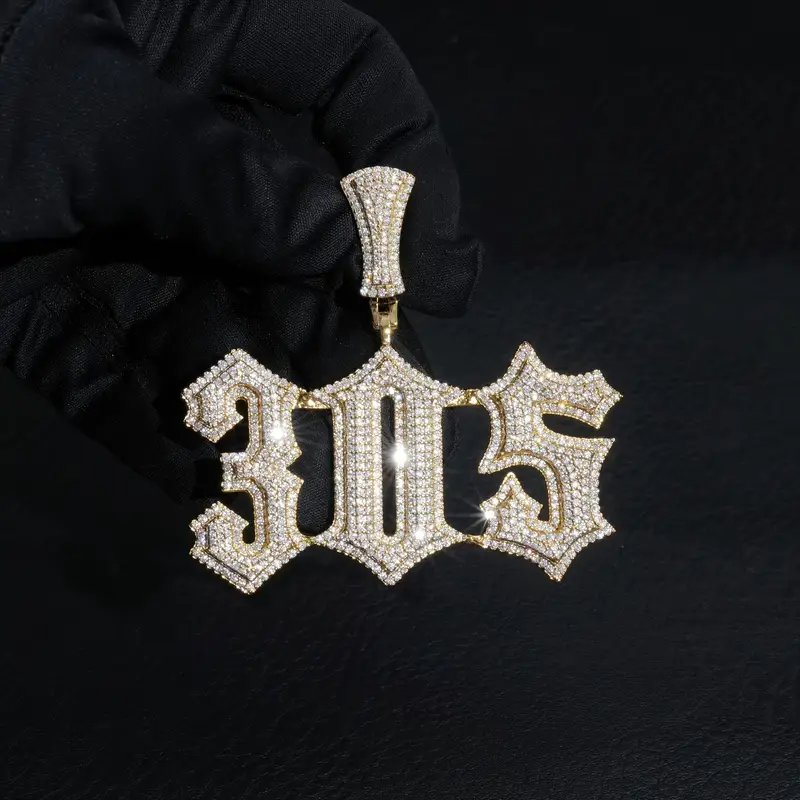 Custom Name Pendant – Iced-Out Necklace with LuxGlow™ Stones