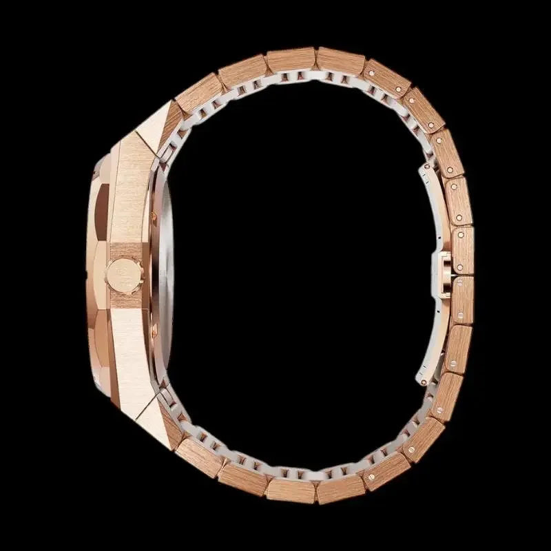 Shiny Gold Men's Watch - Men's Watch with Sparkling Accents.