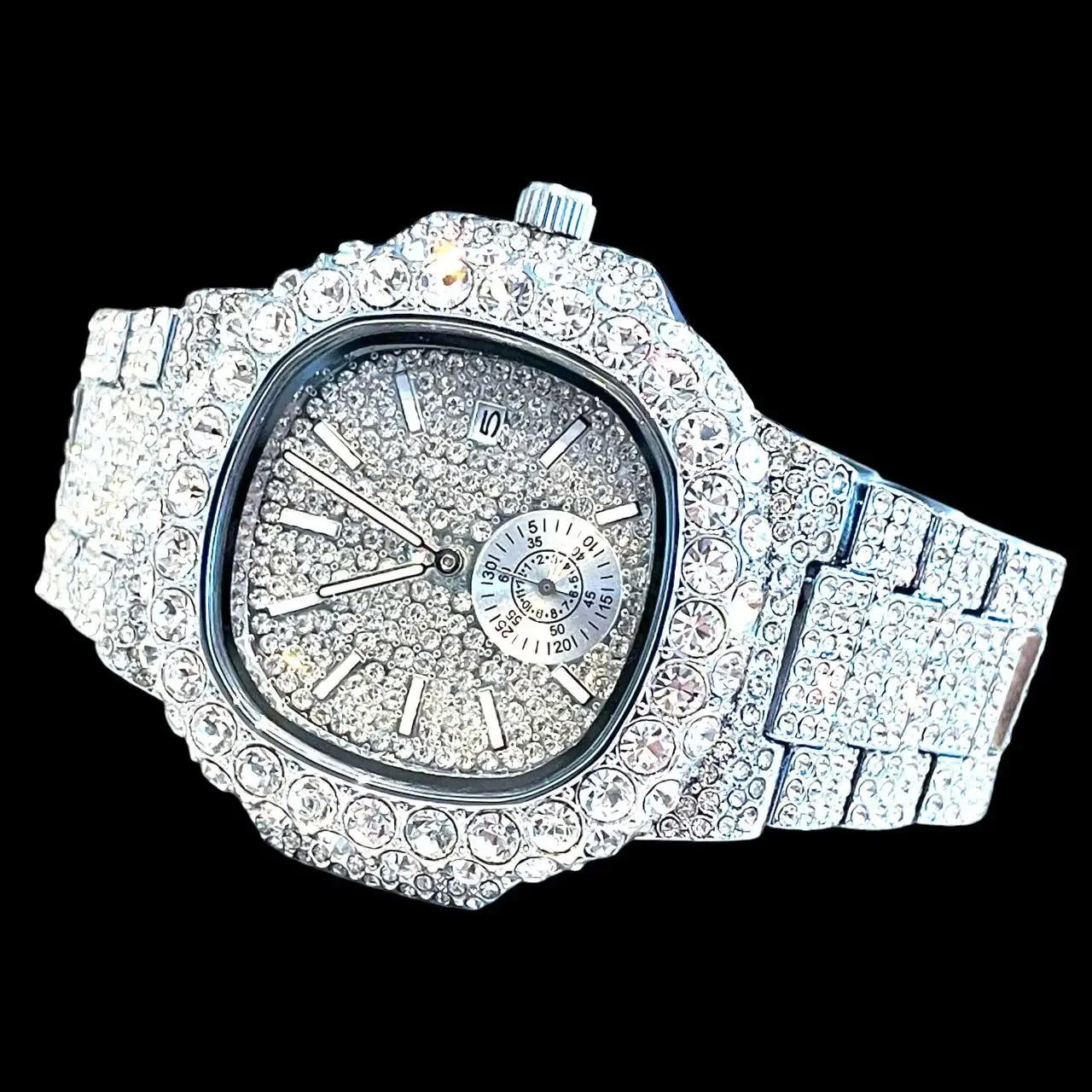 Iced-Out Watch – Wrist Watch for Men + FREE GIFT