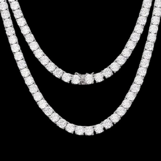 5mm Tennis Necklace. LuxGlow™ Stones Iced Out Chain