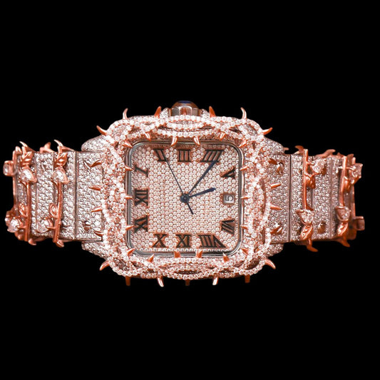 32mm Square Dial Automatic – VVS Moissanite Luxury Mechanical Timepiece