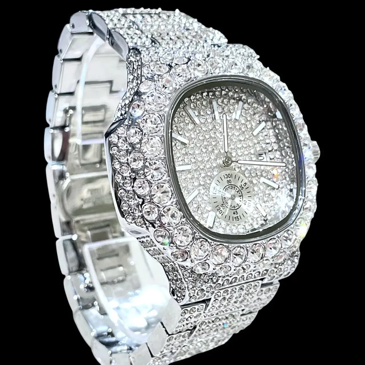 Iced-Out Watch – Wrist Watch for Men + FREE GIFT