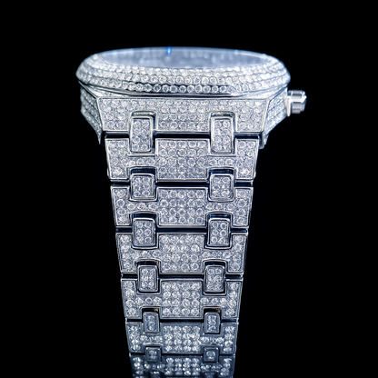 32mm Iced-Out Watches – LUXGlow Stone. Hip-Hop Wrist Watch