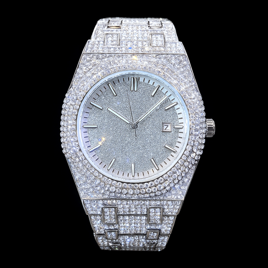 32mm Iced-Out Watches – LUXGlow Stone. Hip-Hop Wrist Watch