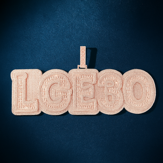Custom Iced-Out Pendant – Personalized Hip-Hop Name Necklace with LuxGlow™ Stones