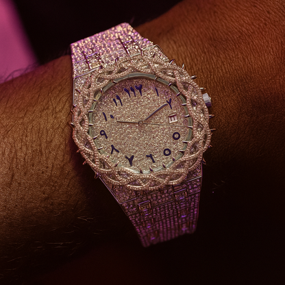Iced-Out Watch – 35mm Round Wrist Watch for Men