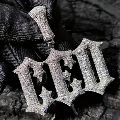 Custom Name Pendant – Iced-Out Necklace with LuxGlow™ Stones