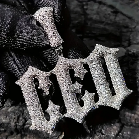 Custom Name Pendant – Iced-Out Necklace with LuxGlow™ Stones