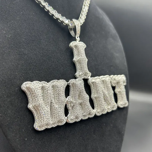Custom Letter Pendant – Personalized Hip-Hop Necklace with LuxGlow™ Stones