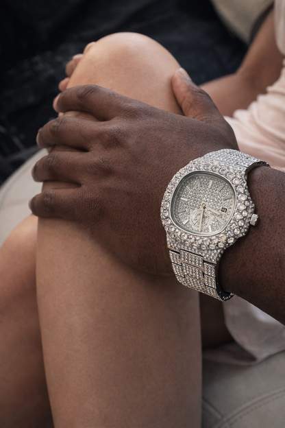 Iced-Out Watch. Hip-Hop Wrist Watch for Men