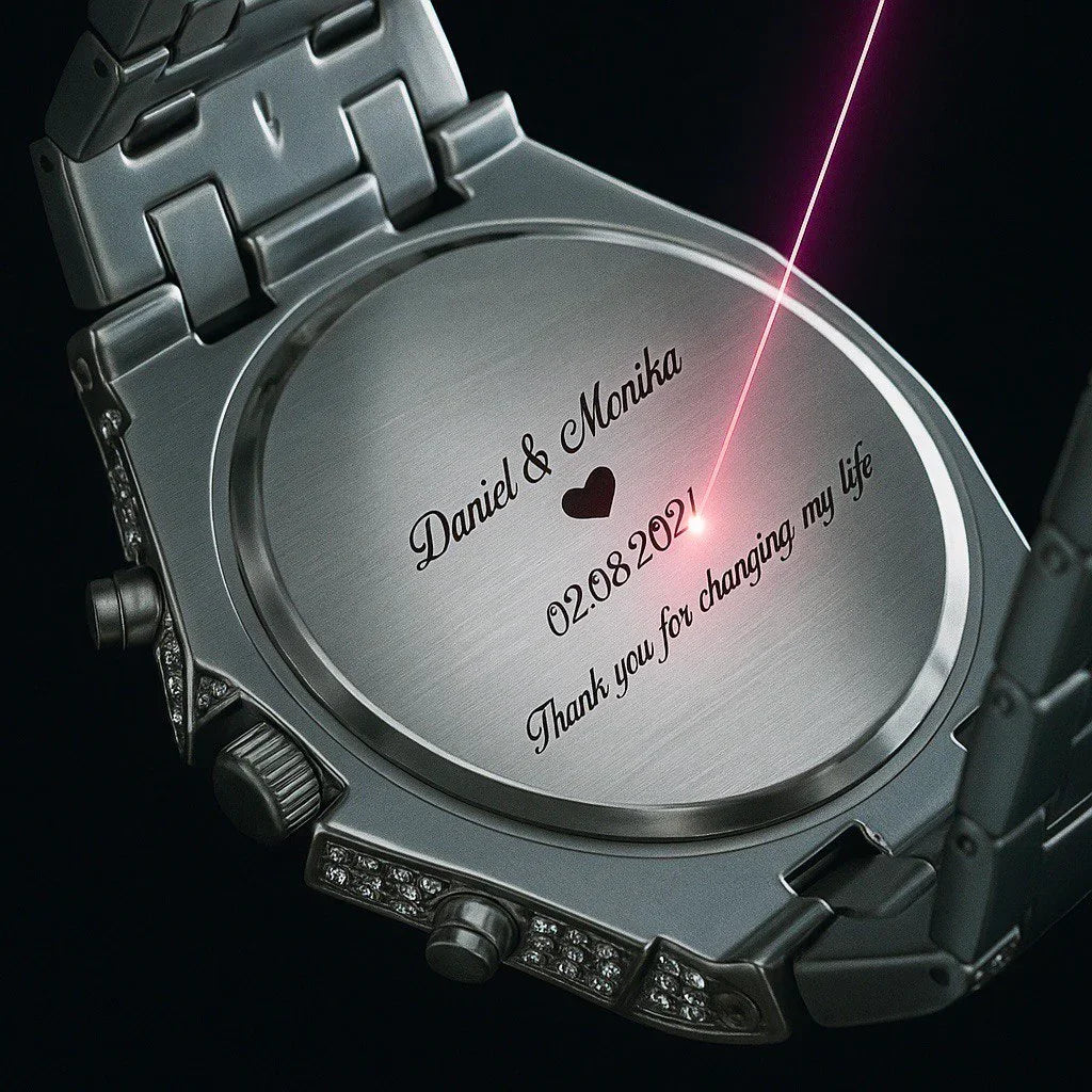 Iced Out Watch – 35mm Hip-Hop Shiny Wrist Watch + FREE GIFT