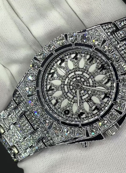 Iced Out Watch – 35mm Hip-Hop Shiny Wrist Watch + FREE GIFT