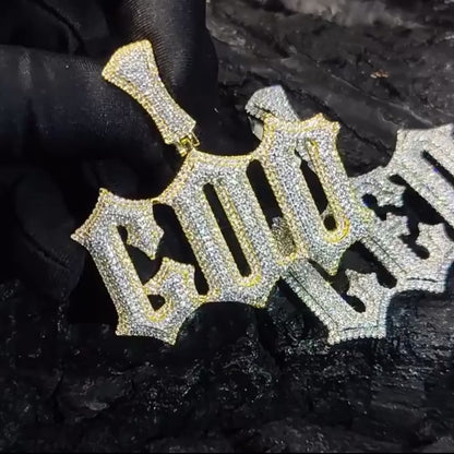 Custom Name Pendant – Iced-Out Necklace with LuxGlow™ Stones